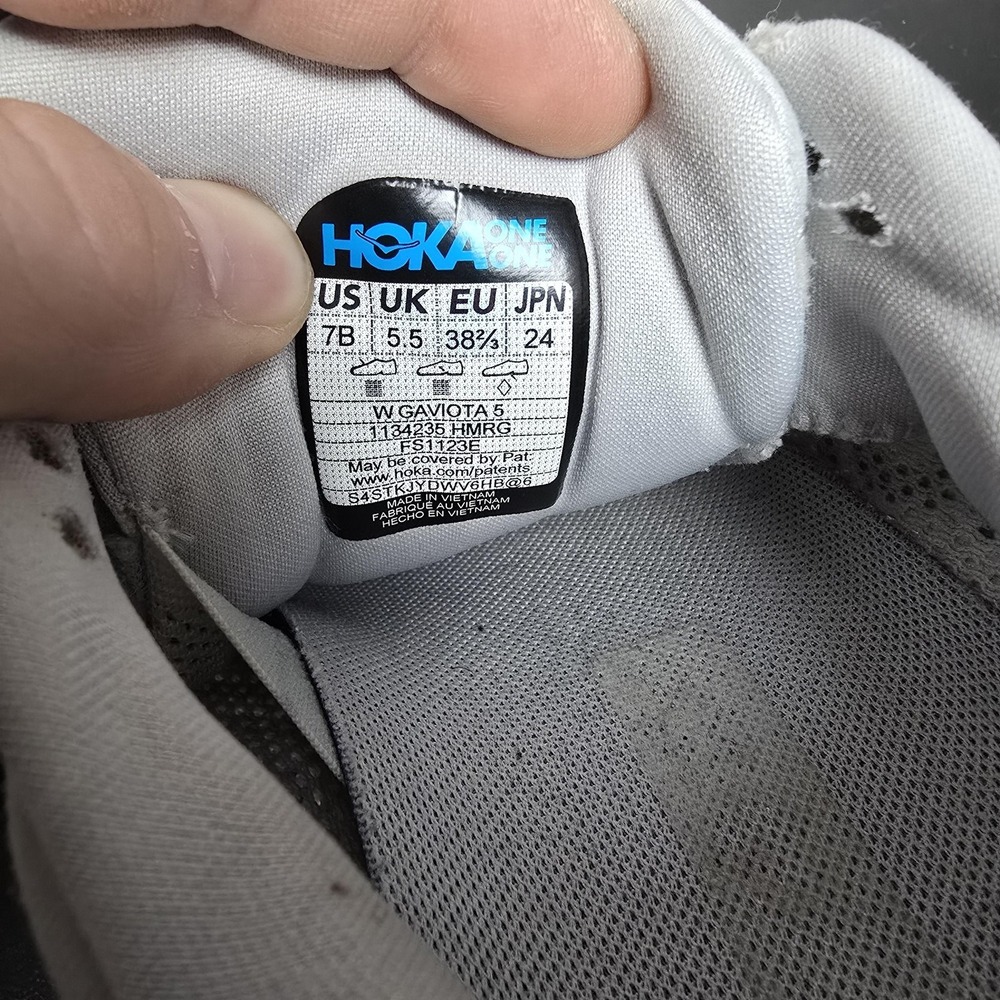 Hoka Shoes Womens Size 7B Gray Gaviota 5 Performance Running Athletic Sneakers - Picture 9 of 9